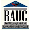 Bilad Alrafidain University College's official logo - BAUC seal - ranked #138 in world university rankings 2025