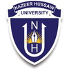 Nazeer Hussain University's official logo - NHU seal