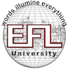 The English and Foreign Languages University's official logo - EFLU seal