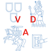 Vilniaus Dailes Akademija's official logo - VDA seal