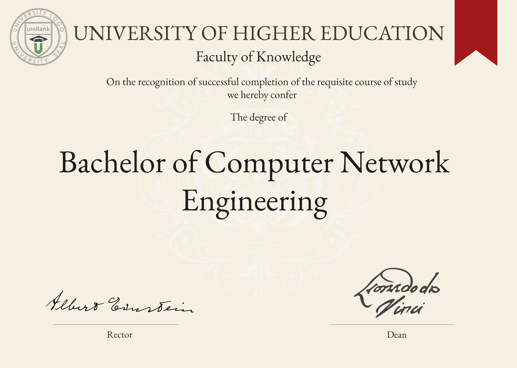 Bachelor of Computer Network Engineering B.C.N.E.