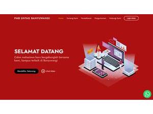 17 August 1945 University, Banyuwangi's official website homepage screenshot