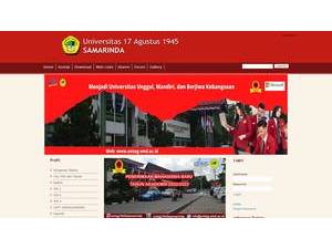 17 August 1945 University, Samarinda's official website homepage screenshot