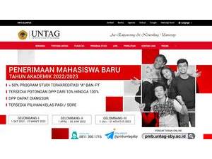 17 August 1945 University, Surabaya's official website homepage screenshot