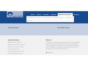 Ahlobait Institute of Higher Education's Website Screenshot