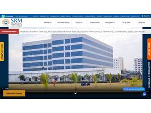 SRM University Haryana's Website Screenshot