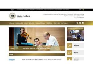 Liszt Ferenc Zeneművészeti Egyetem's Website Screenshot