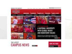Arkansas State University's Website Screenshot
