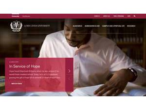 Loma Linda University's Website Screenshot