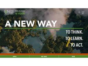 Unity Environmental University's Website Screenshot