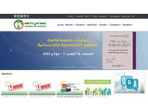 8 Mai 1945 Guelma University's official website homepage screenshot