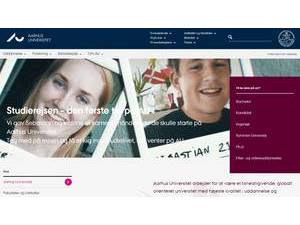 Aarhus University's official website homepage screenshot