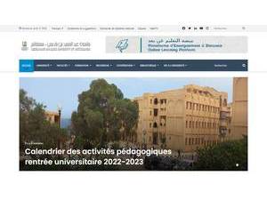 Abdelhamid Ibn Badis University of Mostaganem's official website homepage screenshot