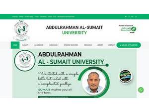 Abdulrahman Al-Sumait University's official website homepage screenshot