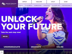 Abilene Christian University's official website homepage screenshot