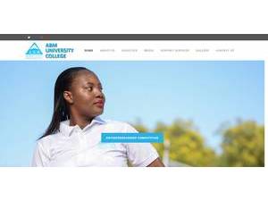 ABM University College's official website homepage screenshot