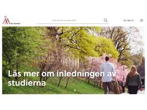 Åbo Akademi's official website homepage screenshot