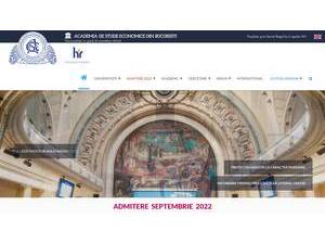Academia de Studii Economice din Bucuresti's official website homepage screenshot