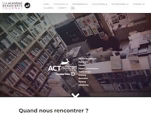 Académie des Beaux-Arts de Tournai's official website homepage screenshot