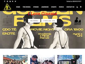 Academy of Film and Multimedia Marubi's official website homepage screenshot