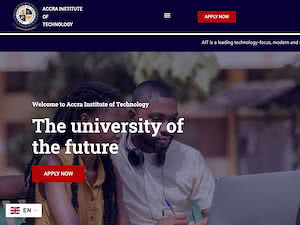 Accra Institute of Technology's official website homepage screenshot
