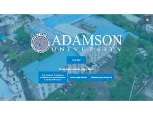 Adamson University's official website homepage screenshot