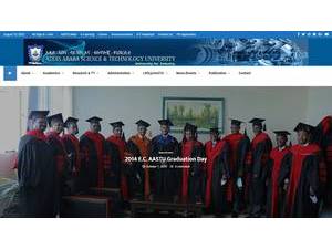 Addis Ababa Science and Technology University's official website homepage screenshot