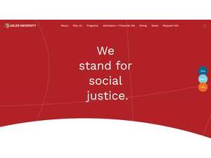 Adler University's official website homepage screenshot