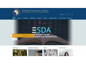 Adventist University of Africa's official website homepage screenshot