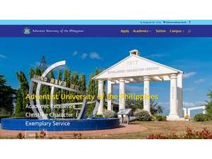Adventist University of the Philippines's official website homepage screenshot