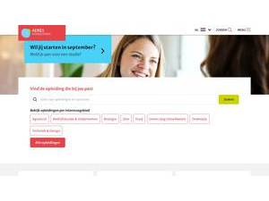Aeres University of Applied Sciences's official website homepage screenshot