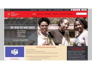 Africa International University's official website homepage screenshot