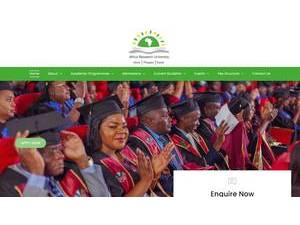 Africa Research University's official website homepage screenshot