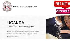 African Bible University's official website homepage screenshot