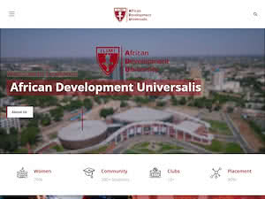 African Development Universalis's official website homepage screenshot