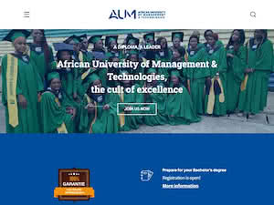 African University of Management and Technologies's official website homepage screenshot