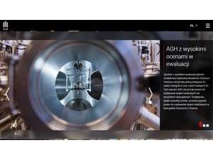 AGH University of Science and Technology's official website homepage screenshot
