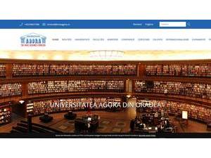 Agora University of Oradea's official website homepage screenshot