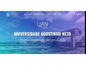 Agostinho Neto University's official website homepage screenshot