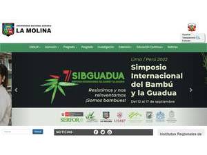 Agrarian National University's official website homepage screenshot