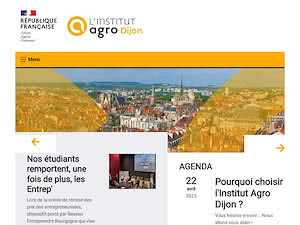 Agro Dijon Institute's official website homepage screenshot