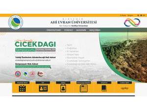 Ahi Evran Üniversitesi's official website homepage screenshot