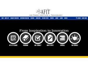 Air Force Institute of Technology's official website homepage screenshot