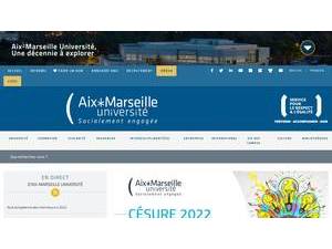 Aix-Marseille Université's official website homepage screenshot