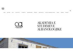 Akademia e Shkencave e Shqipërisë's official website homepage screenshot
