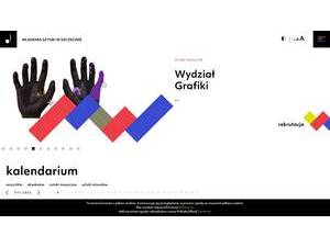 Akademii Sztuki w Szczecinie's official website homepage screenshot