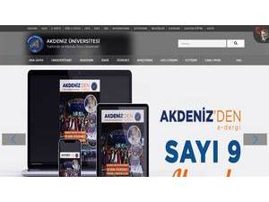 Akdeniz University's official website homepage screenshot