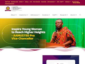Akenten Appiah-Menka University of Skills Training and Entrepreneurial Development's official website homepage screenshot