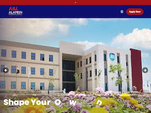 Al Alamein International University's official website homepage screenshot