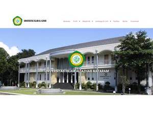 Al-Azhar Islamic University of Mataram's official website homepage screenshot